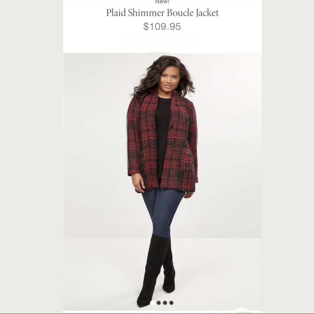 Plaid Shimmer Boucle Jacket